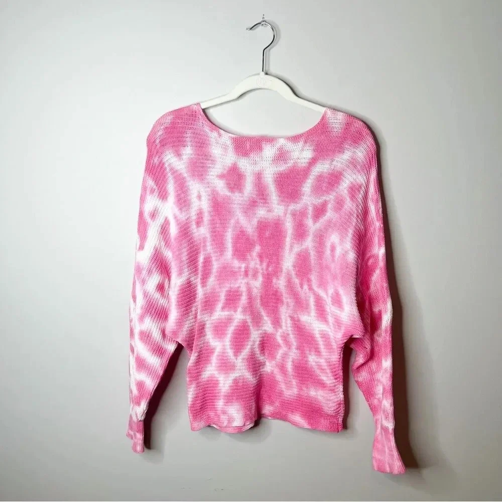 BP Pink Tie Dye Knit Sweater
